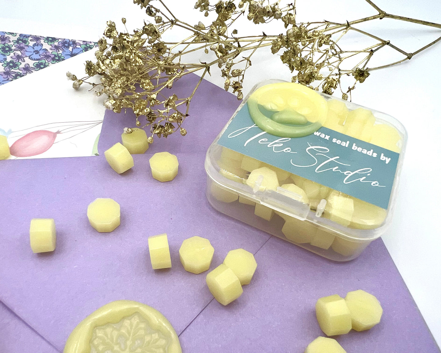 DJ04-Jelly Yellow color wax seal beads