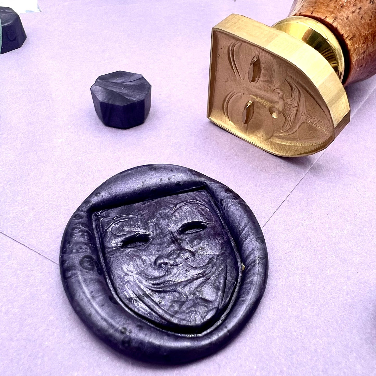 Theater Mask Wax Seal Stamp size 22x32mm