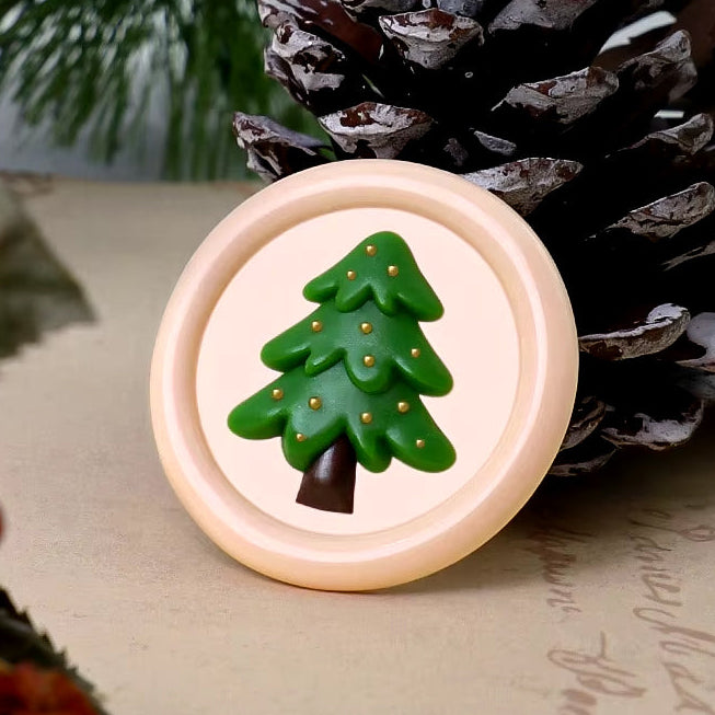 Christmas Tree Wax Seal Stamp size 25mm