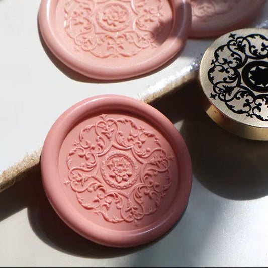 Ornate Floral Wax Seal Stamp size 25mm