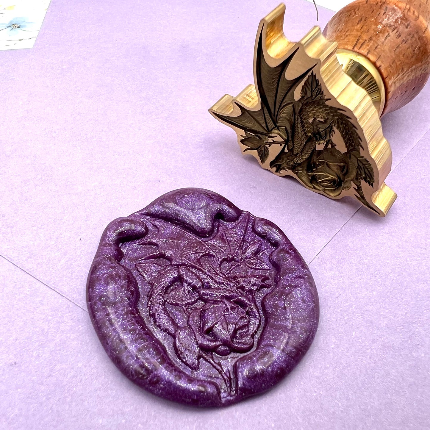 Dragon Wax Seal Stamp  (22x32mm)