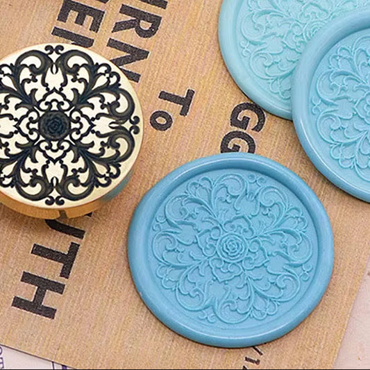 Vintage Rose Filigree Wax Seal Stamp – 25mm