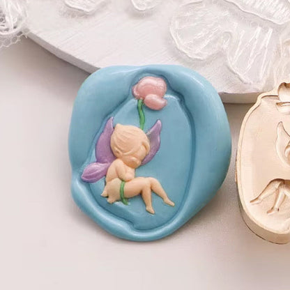 Sleeping Fairy Wax Seal Stamp size 16x23 mm