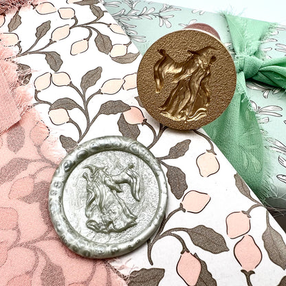 3D Wizard Wax Seal Stamp – Mystical Magic Sorcerer Design (25mm)