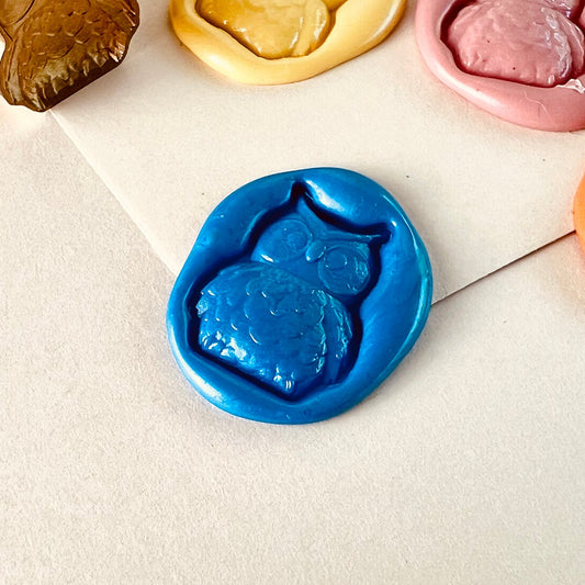 Mini 3D Owl Wax Seal Stamp size 20x16 mm.