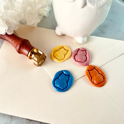 Mini 3D Owl Wax Seal Stamp size 20x16 mm.