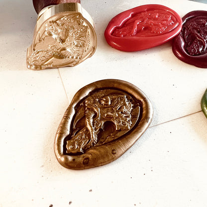 Celtic Dragon Wax Seal Stamp (28x20 mm)