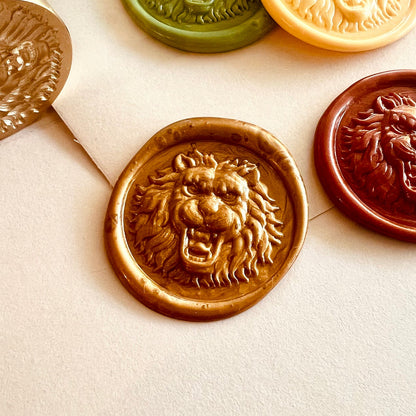 Lion Head Wax Seal Stamp size 25mm