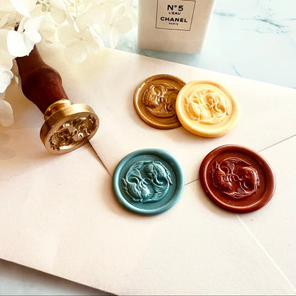 Koi Fish Wax Seal Stamp size 25mm