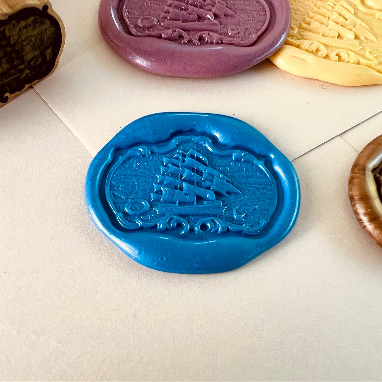 Vintage Sailing Ship Wax Seal Stamp – Nautical Ocean Tall Ship