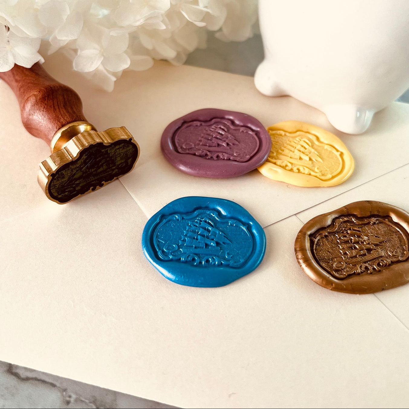 Vintage Sailing Ship Wax Seal Stamp – Nautical Ocean Tall Ship