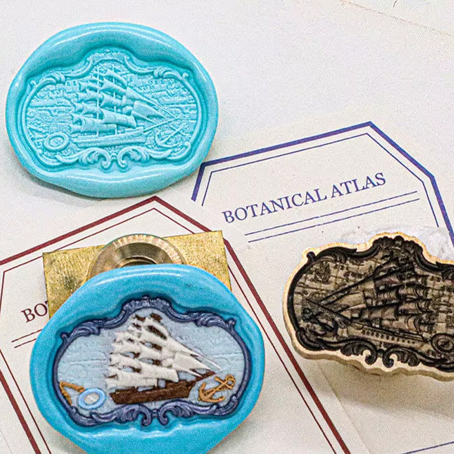 Vintage Sailing Ship Wax Seal Stamp – Nautical Ocean Tall Ship