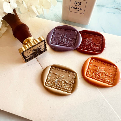 Sailing Ship Wax Seal Stamp size 28x22mm