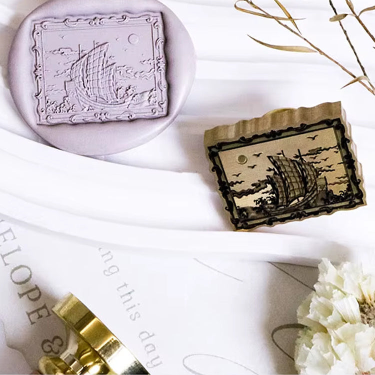 Sailing Ship Wax Seal Stamp size 28x22mm
