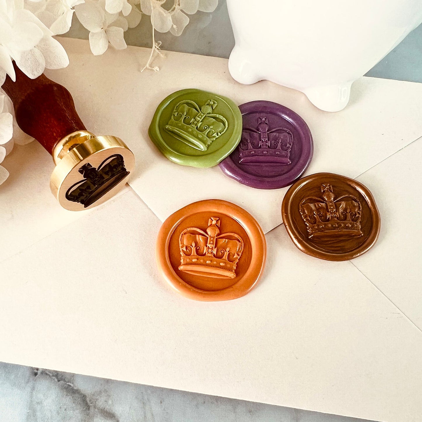 Royal Crown Wax Seal Stamp size 25mm