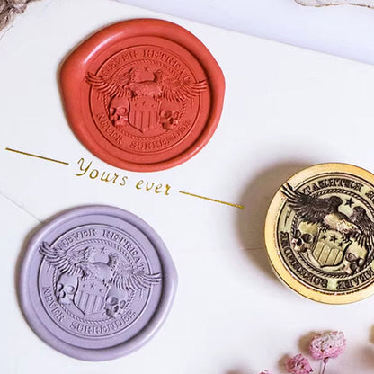 Eagle Emblem "Never Retreat Never Surrender" size 30mm