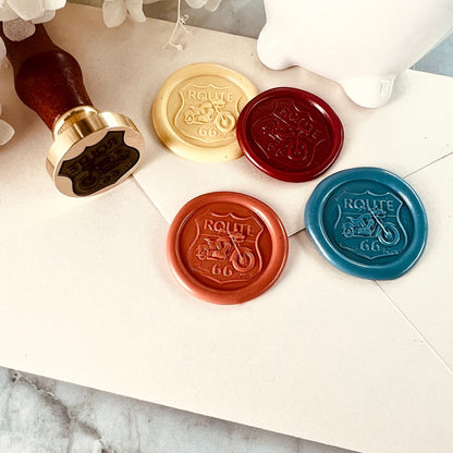 Route 66 Motorcycle Wax Seal Stamp size 25mm
