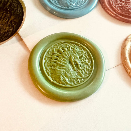 Dragon Head Wax Seal Stamp size 25mm
