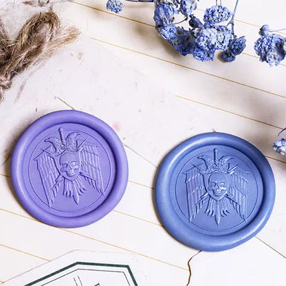 Winged Skull Wax Seal Stamp size 25mm