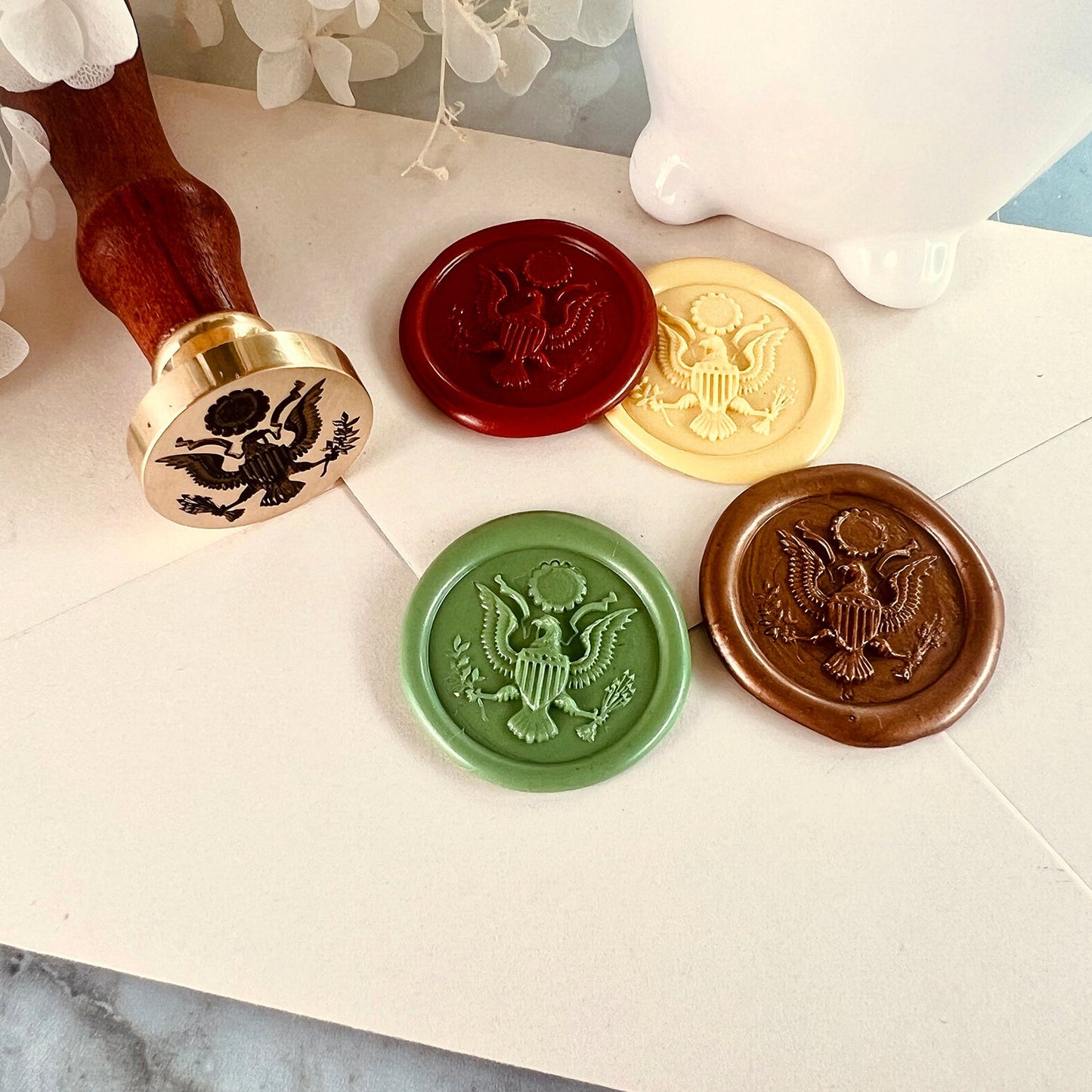Eagle Emblem Wax Seal Stamp size 25mm