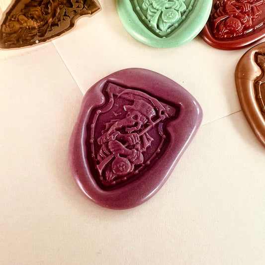 Skeleton Wizard Wax Seal Stamp size 20x26mm