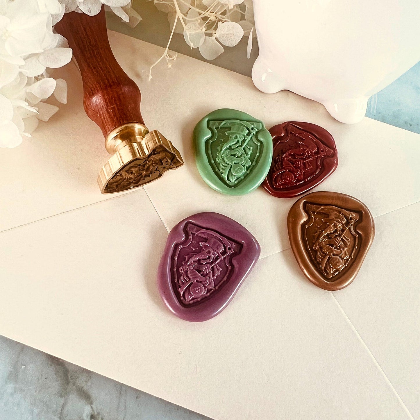 Skeleton Wizard Wax Seal Stamp size 20x26mm