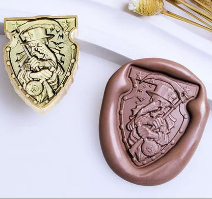 Skeleton Wizard Wax Seal Stamp size 20x26mm