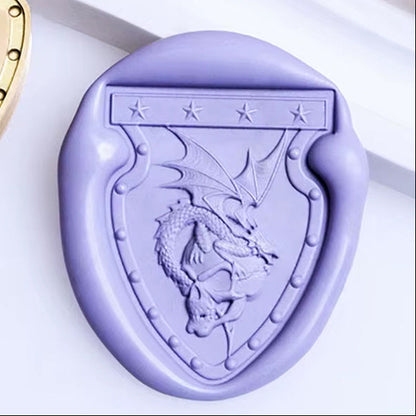 Fantasy Dragon Wax Seal Stamp – Intricate Medieval Crest Brass Stamp