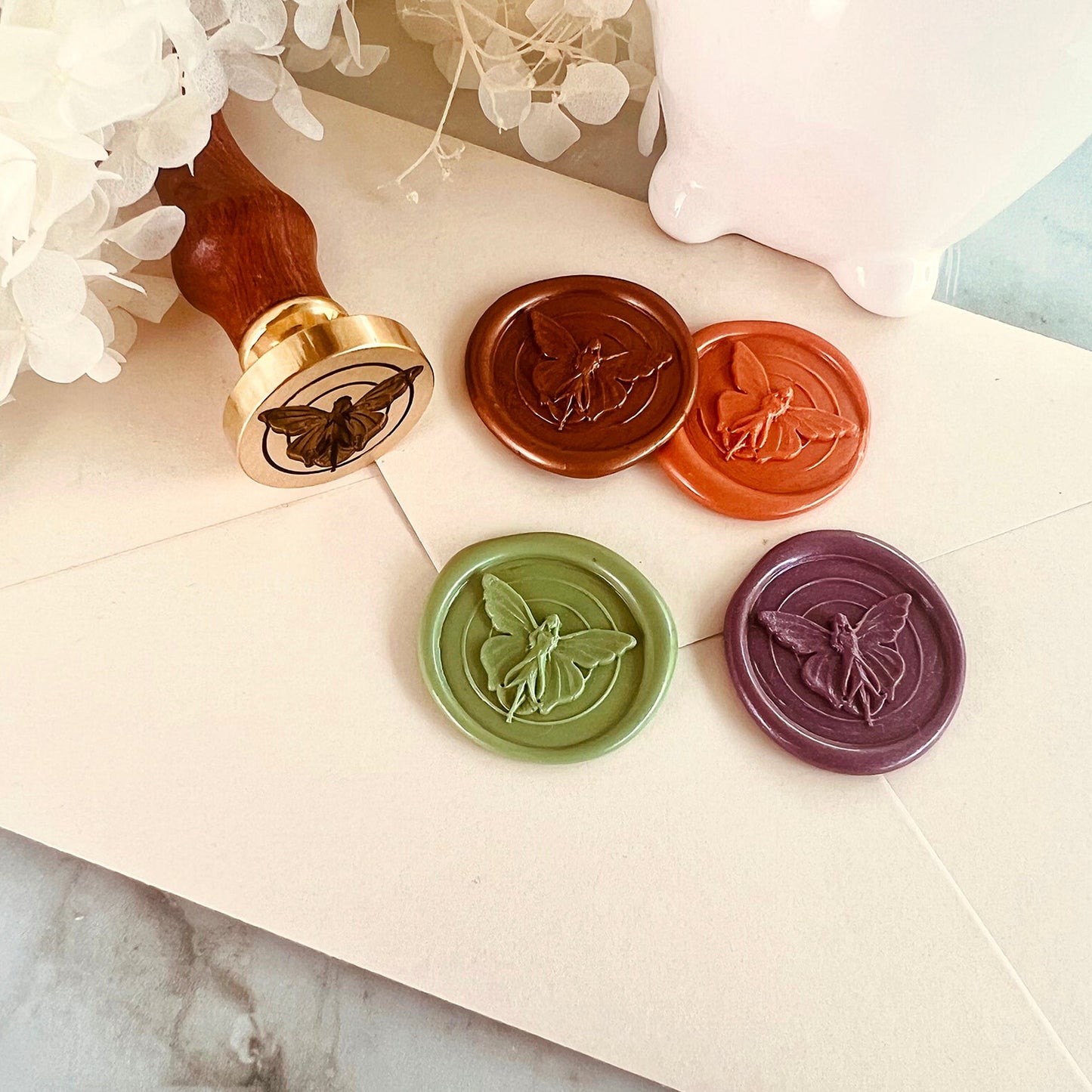 Butterfly Fairy Wax Seal Stamp – Whimsical Brass Seal