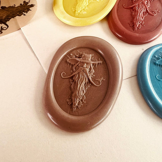 Mystic Forest Wizard Wax Seal Stamp size 29x20mm