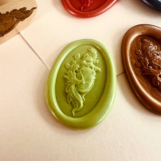 Masquerade Lady Wax Seal Stamp size 29x20mm