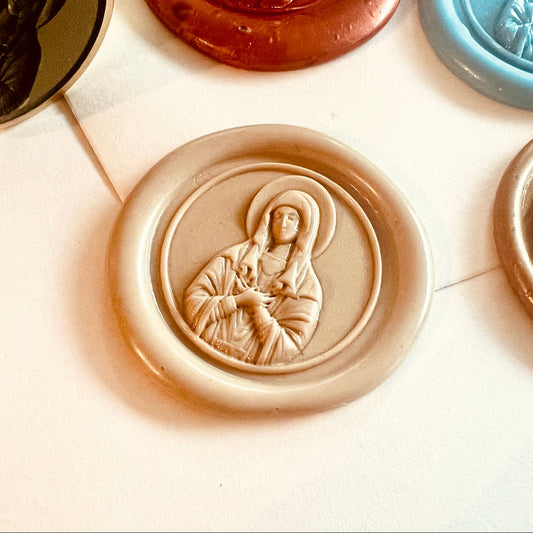 Virgin Mary Wax Seal Stamp – 25mm Brass Religious Seal