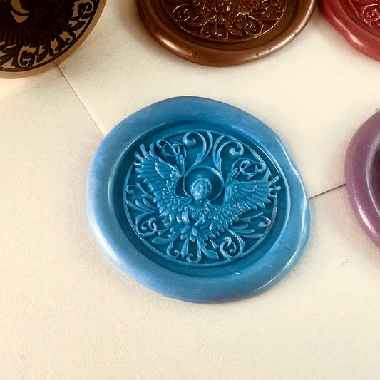 Winged Angel Wax Seal Stamp size 25mm