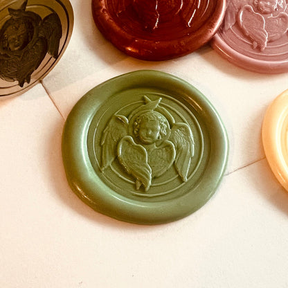 Angel with Wings Wax Seal Stamp size 25mm