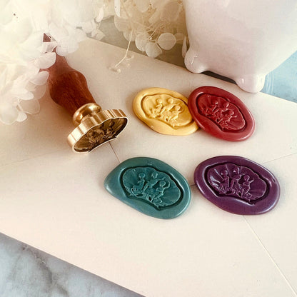 Vintage Cherubs Wax Seal Stamp size 28x18mm