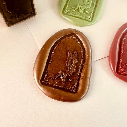Weeping Angel Wax Seal Stamp size 31x18mm