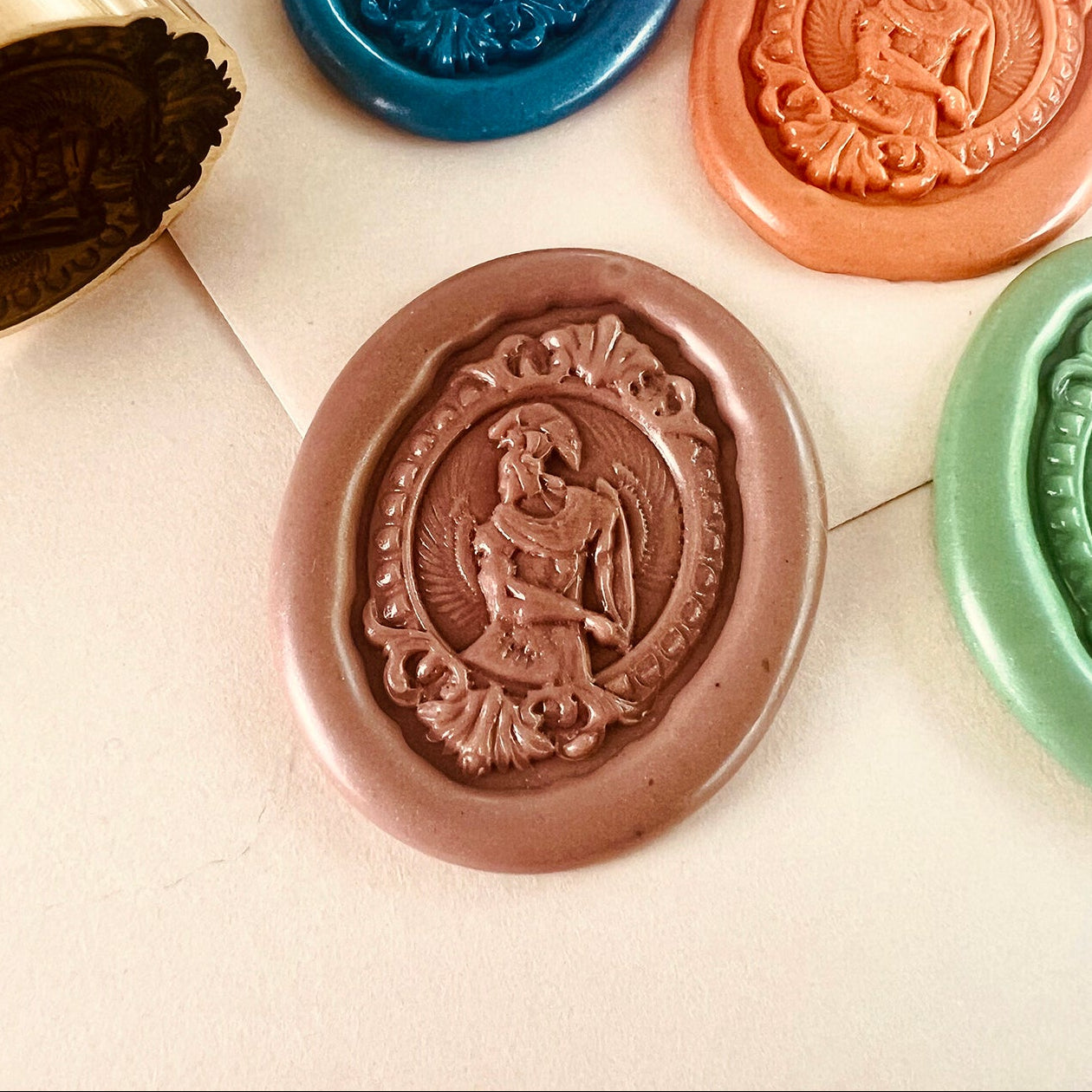 Winged Warrior Wax Seal Stamp size 28x20mm