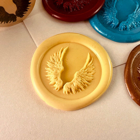 Angel Wings Wax Seal Stamp – Brass Stamp size 25 mm.