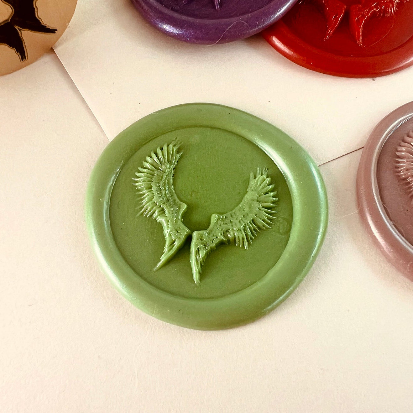 Open Angel Wings Wax Seal Stamp – 25mm