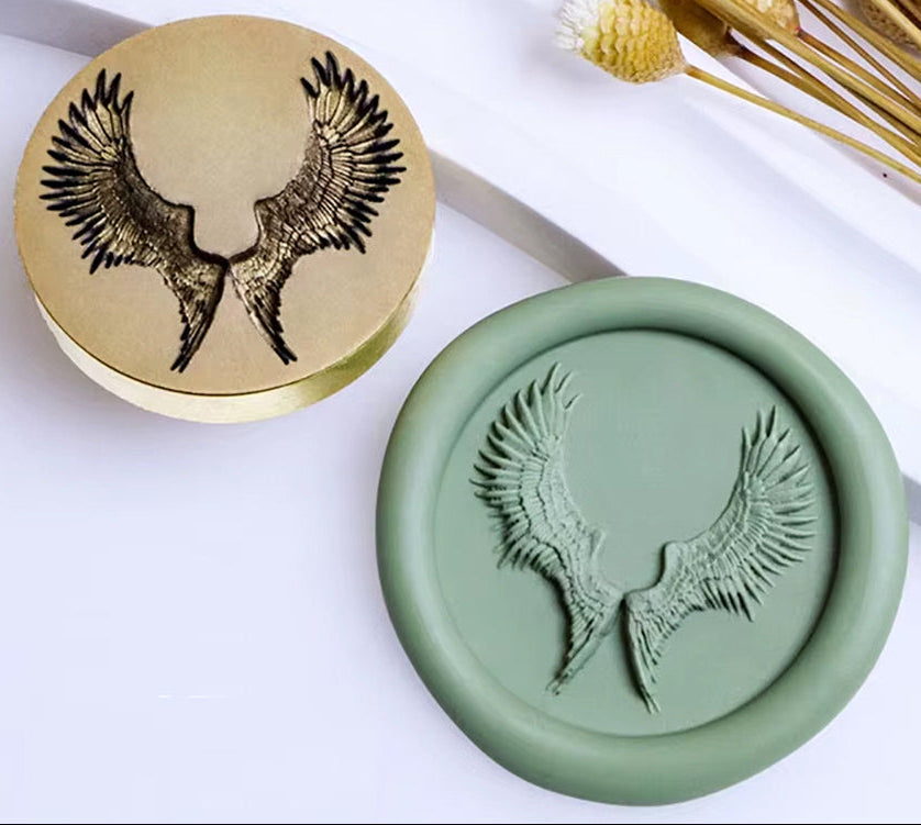 Open Angel Wings Wax Seal Stamp – 25mm