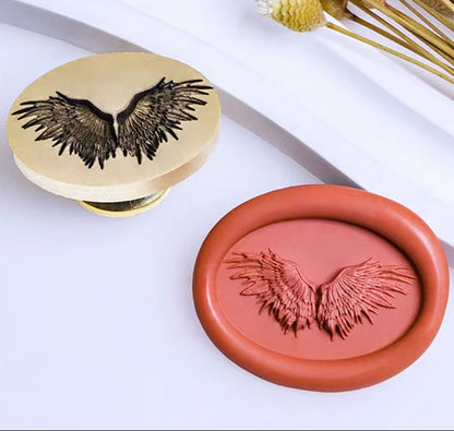 Oval Angel Wings Wax Seal Stamp – 17x25mm