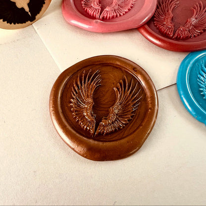 Angel Wings Wax Seal Stamp size 25mm