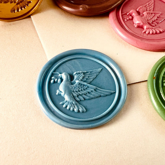 Bird with Olive Branch Wax Seal Stamp size 25.4mm