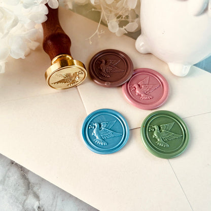 Bird with Olive Branch Wax Seal Stamp size 25.4mm