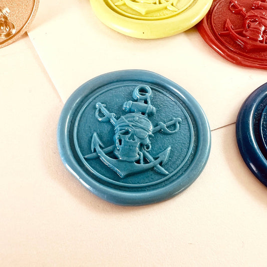 Pirate Skull Anchor Wax Seal Stamp size 25.4mm