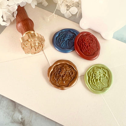 Skull and Spider Web Wax Seal Stamp size 25.4mm