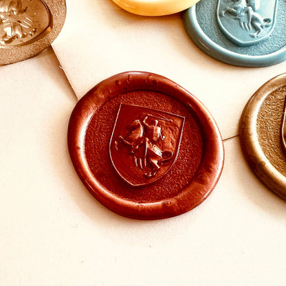 Knight Crest Wax Seal Stamp size 25mm
