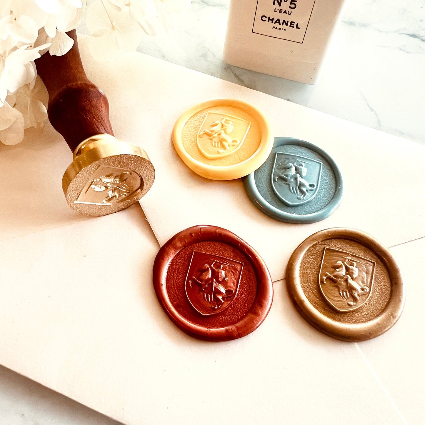 Knight Crest Wax Seal Stamp size 25mm