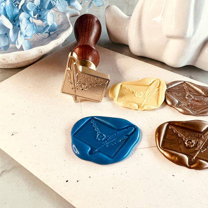 Vintage Letter & Quill Wax Seal Stamp (25.4x29.5mm)