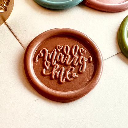 Marry Me Wax Seal Stamp – Romantic Proposal 25mm.